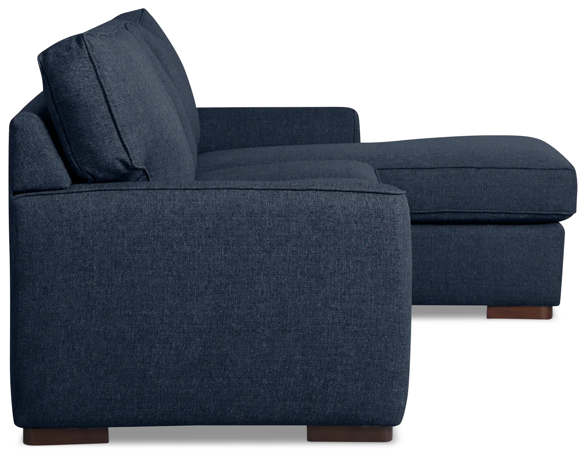 Sinclair Dark Blue Fabric Small Right Chaise Sectional Sinclair Dark Blue Fabric Small Right Chaise Sectional