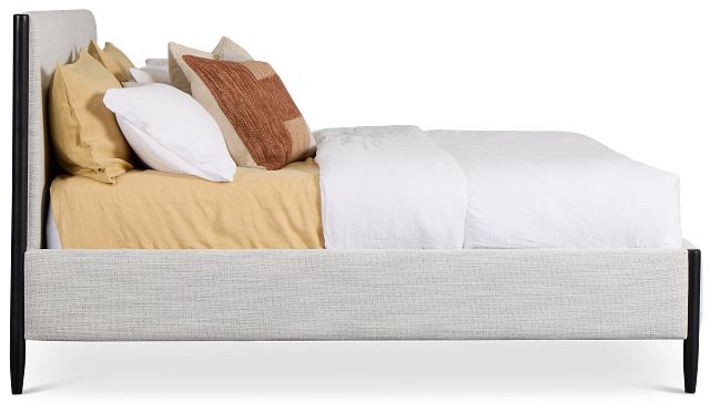 Stockton Black Uph Panel Bed