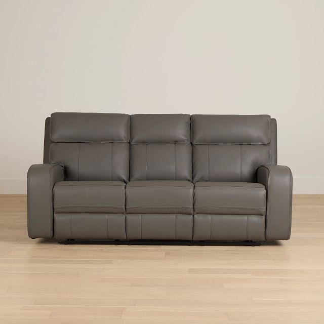 Rhett Gray Micro Power Reclining Sofa