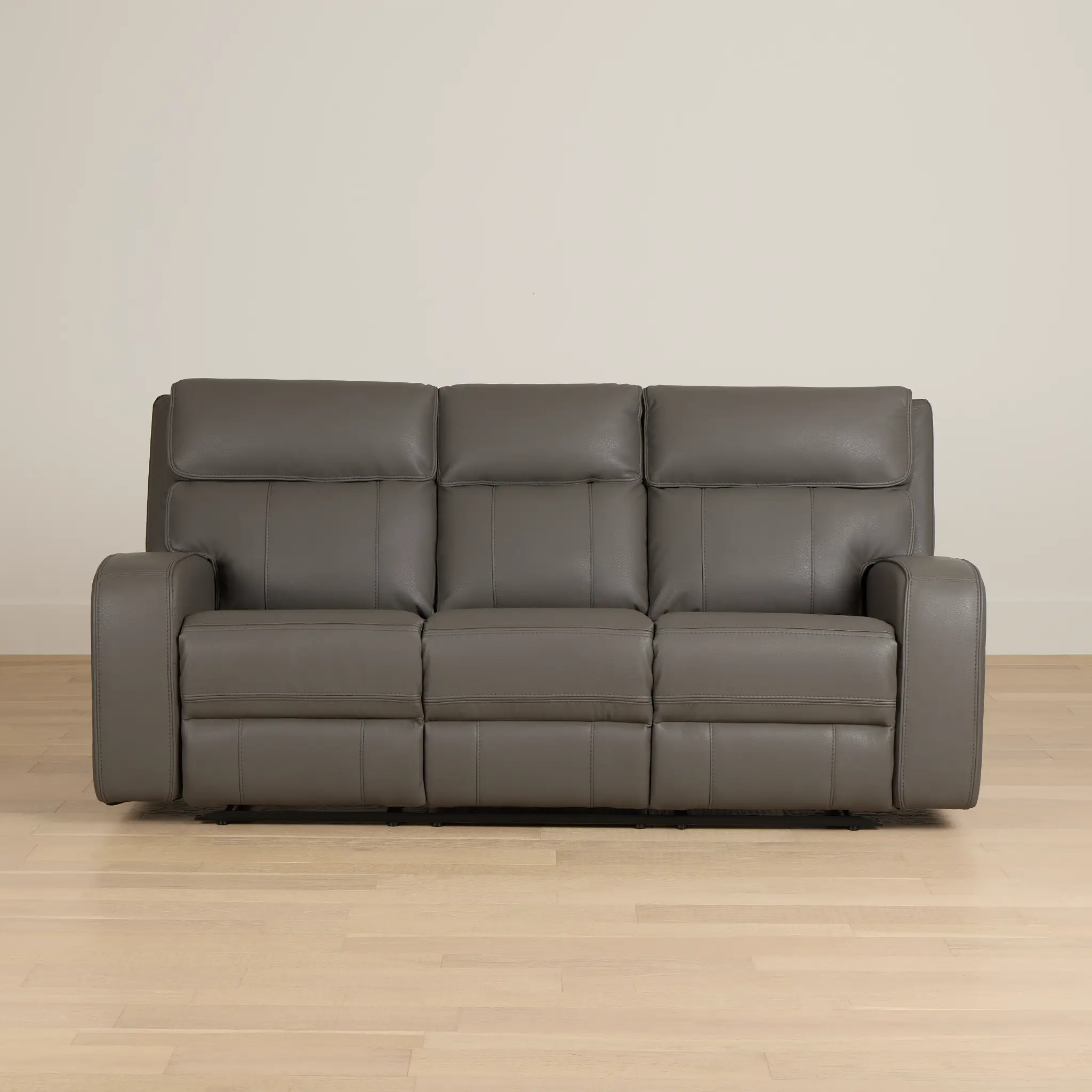 Rhett Gray Micro Power Reclining Sofa Rhett Gray Micro Power Reclining Sofa