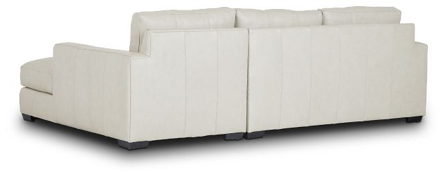 Dawkins Taupe Leather Right Chaise Sectional