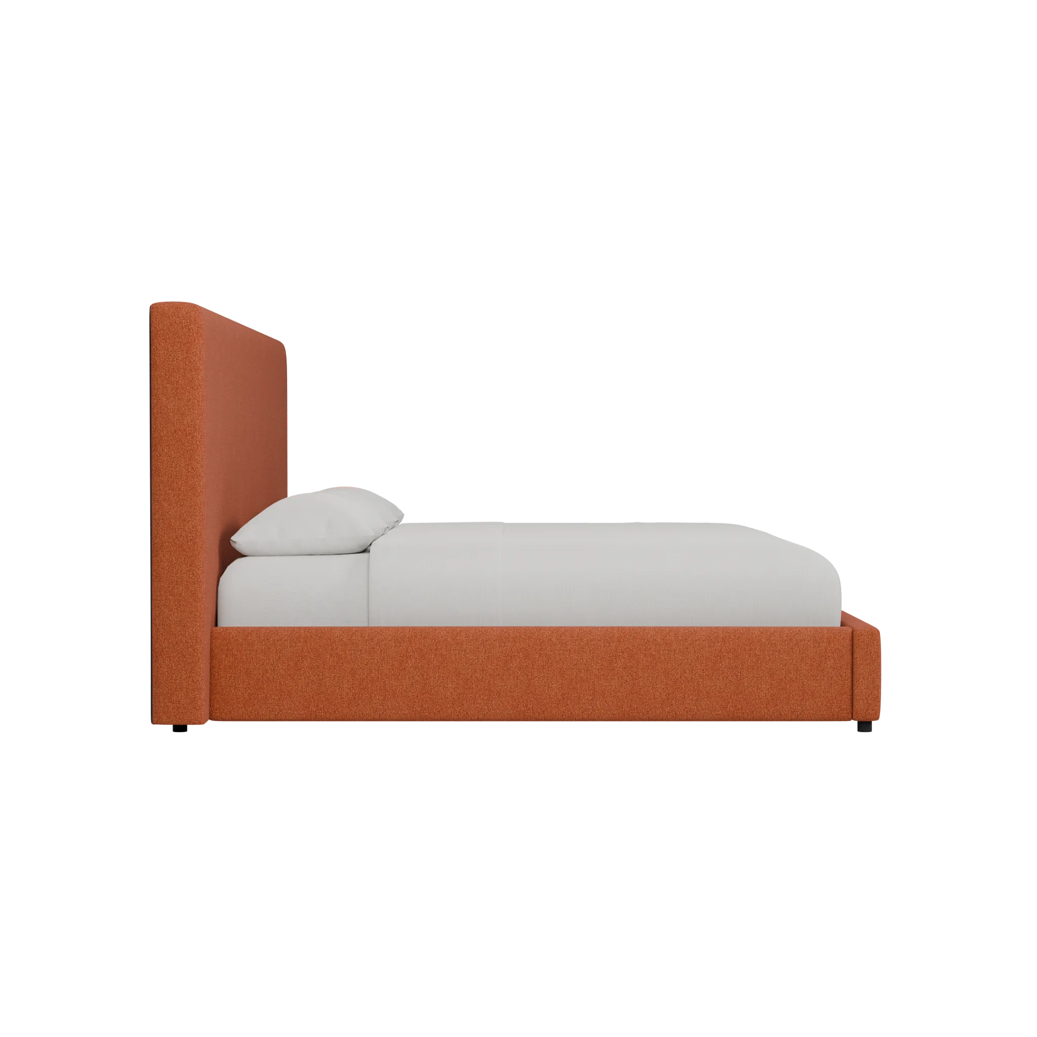 Grayton Elite Medium Brown 54" Upholstered Platform Bed