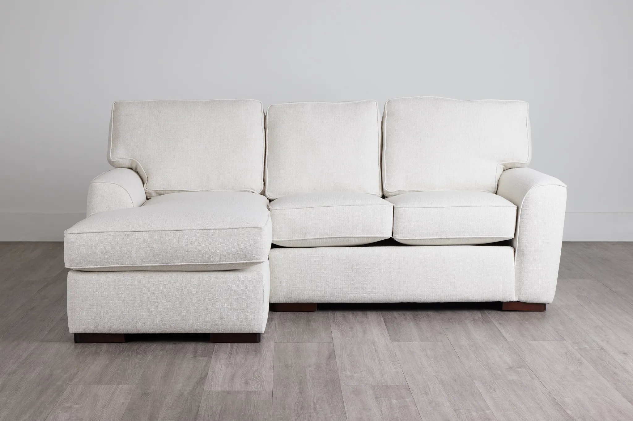 Austin White Fabric Left Chaise Sectional