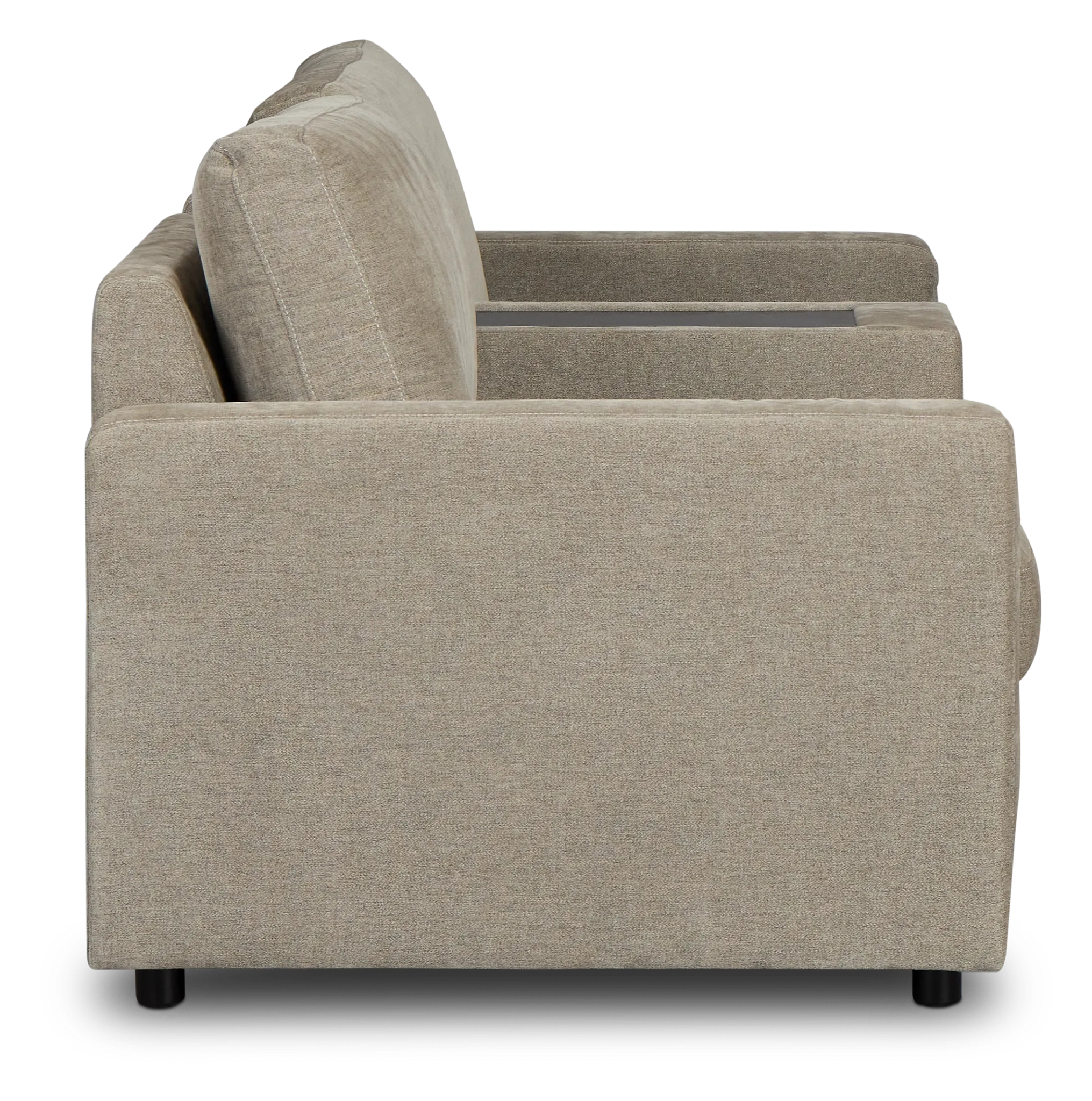 Addie Gray Fabric 2-piece Modular Storage Sofa With Console