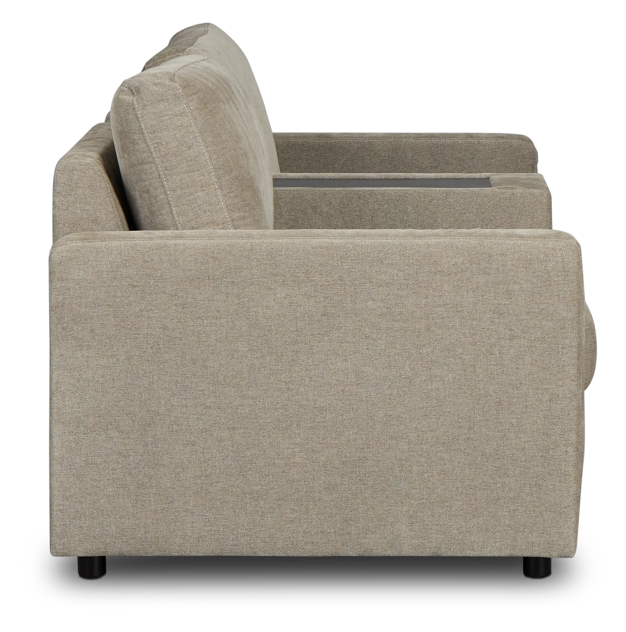 Addie Gray Fabric 2-piece Modular Storage Sofa With Console Addie Gray Fabric 2-piece Modular Storage Sofa With Console