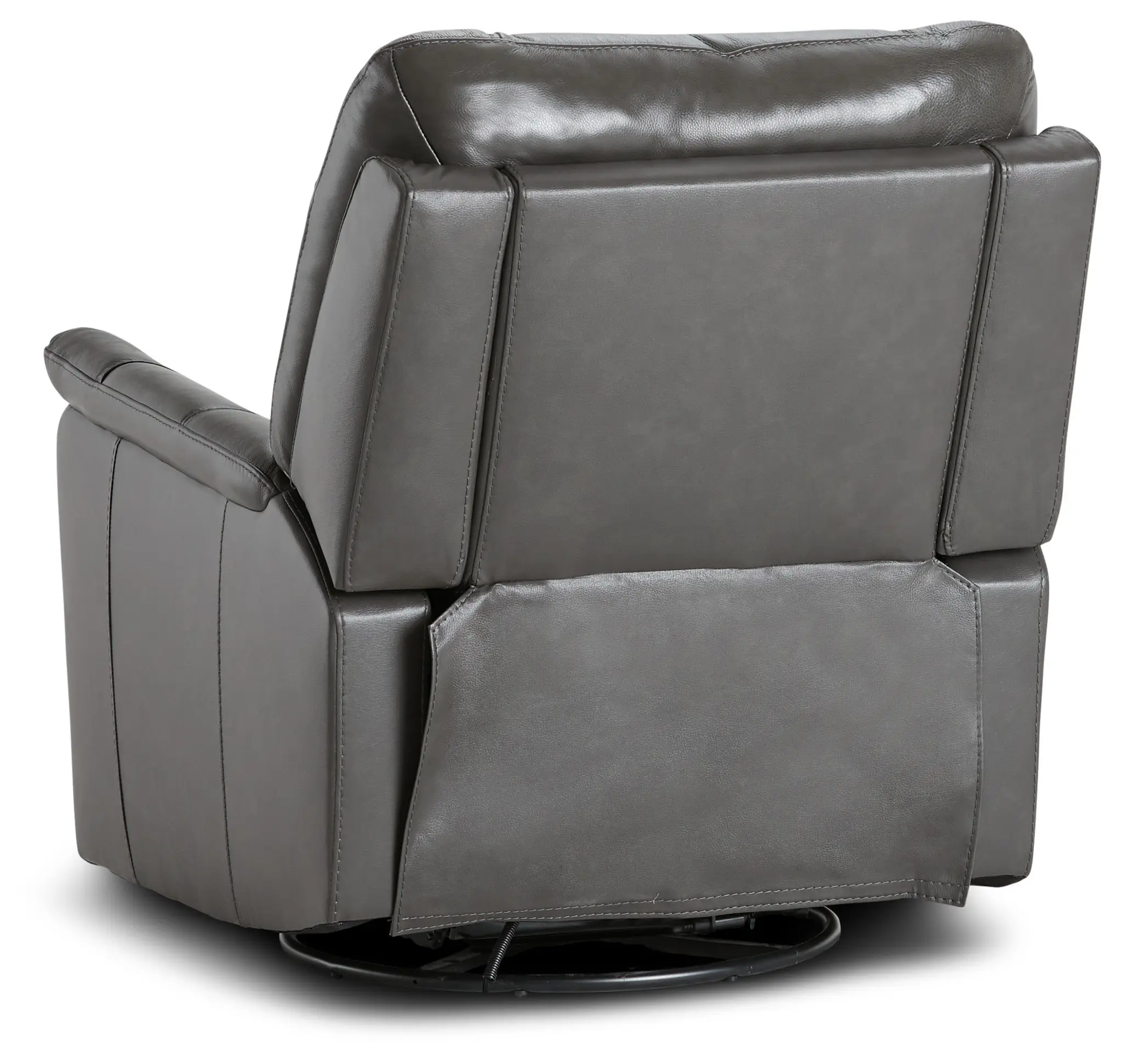 Owen Dark Gray Leather Power Glider Recliner With Power Headrest Owen Dark Gray Leather Power Glider Recliner With Power Headrest