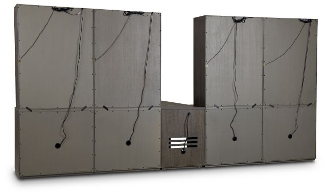 Highline Dark Tone Large Peninsula Door Wall Desk