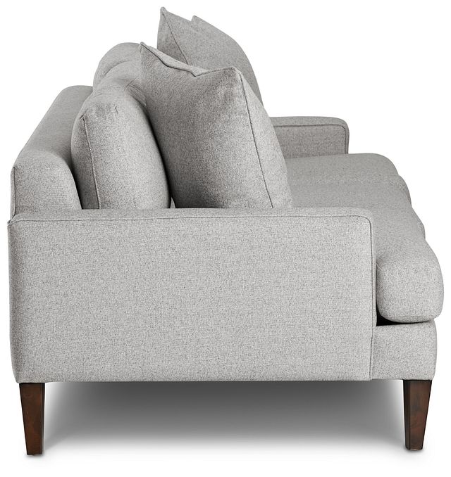 Morgan Light Gray Fabric Sofa With Wood Legs (0)