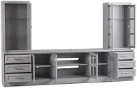 Newport Gray Medium Drawer Entertainment Wall