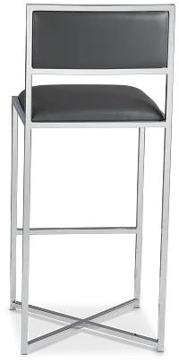 Amalfi Graystnl Steel 30" Upholstered Barstool