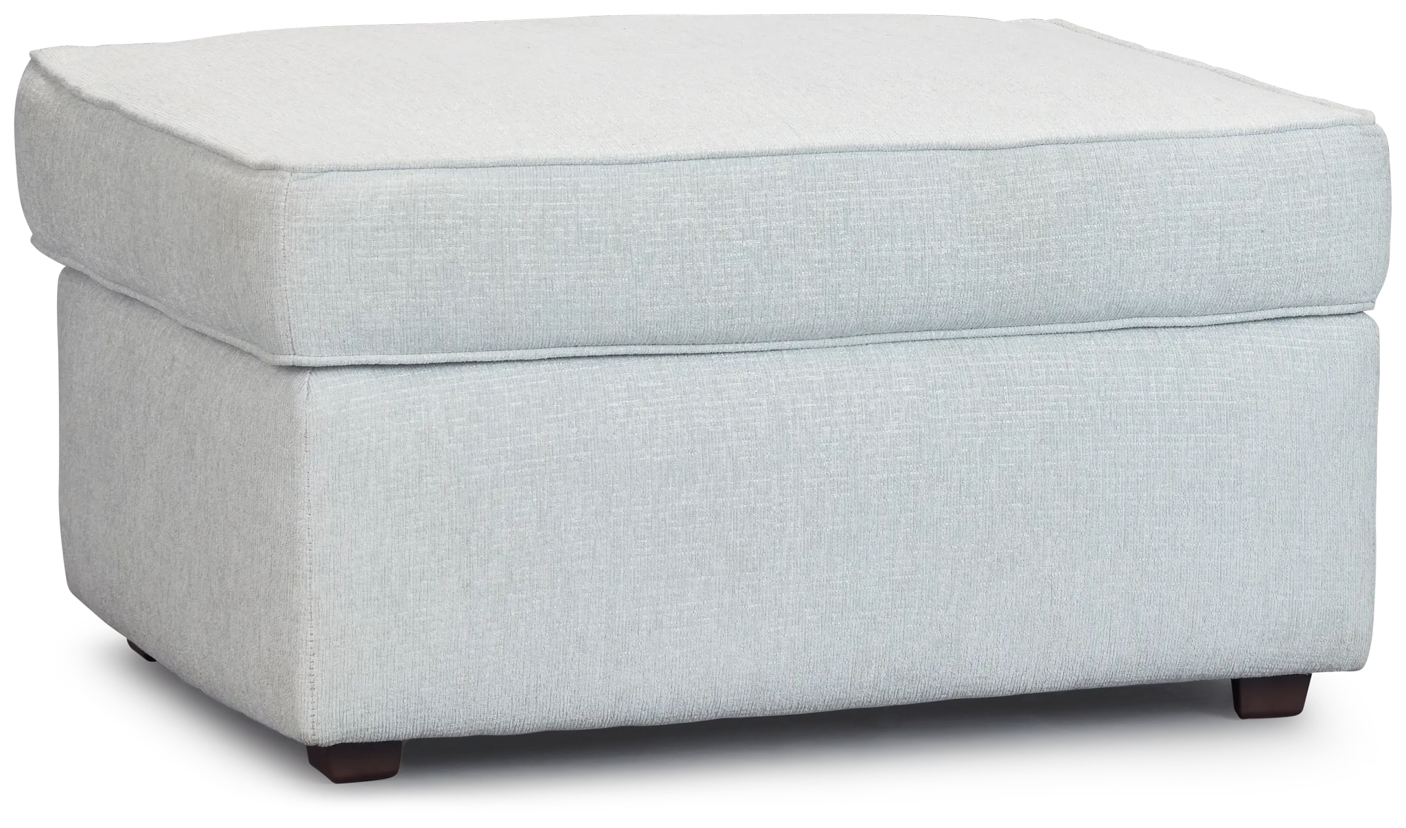 Avalon Light Blue Fabric Ottoman