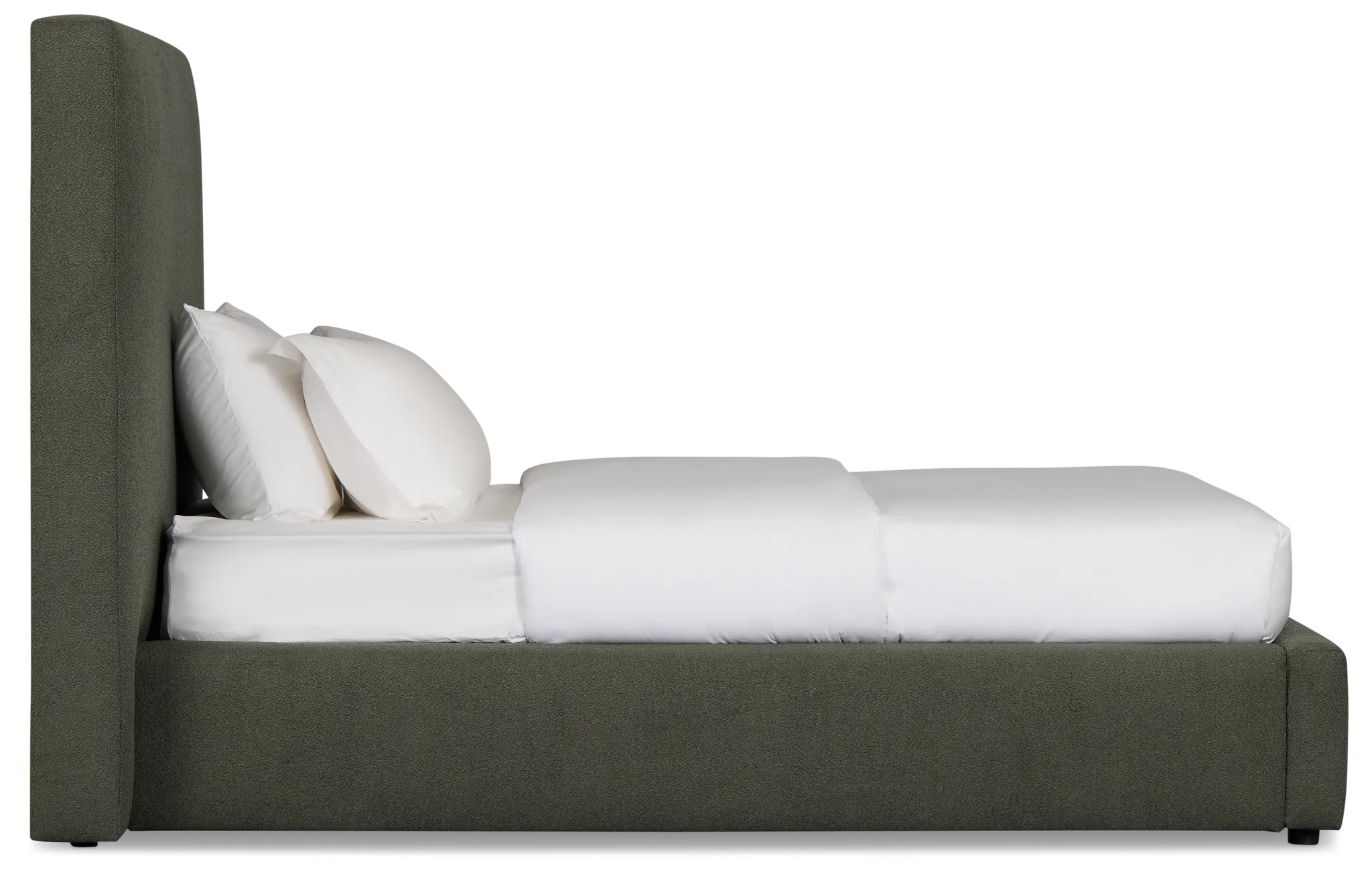 Grayton Sutton Green 54" Upholstered Platform Bed