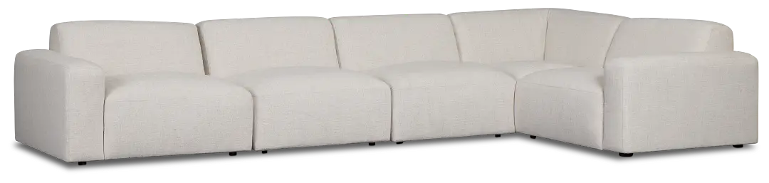 Baylor Light Beige Fabric 5-piece Modular Sectional Baylor Light Beige Fabric 5-piece Modular Sectional