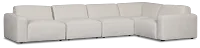 Baylor Light Beige Fabric 5-piece Modular Sectional