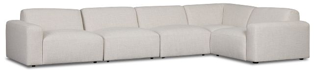Baylor Light Beige Fabric 5-piece Modular Sectional