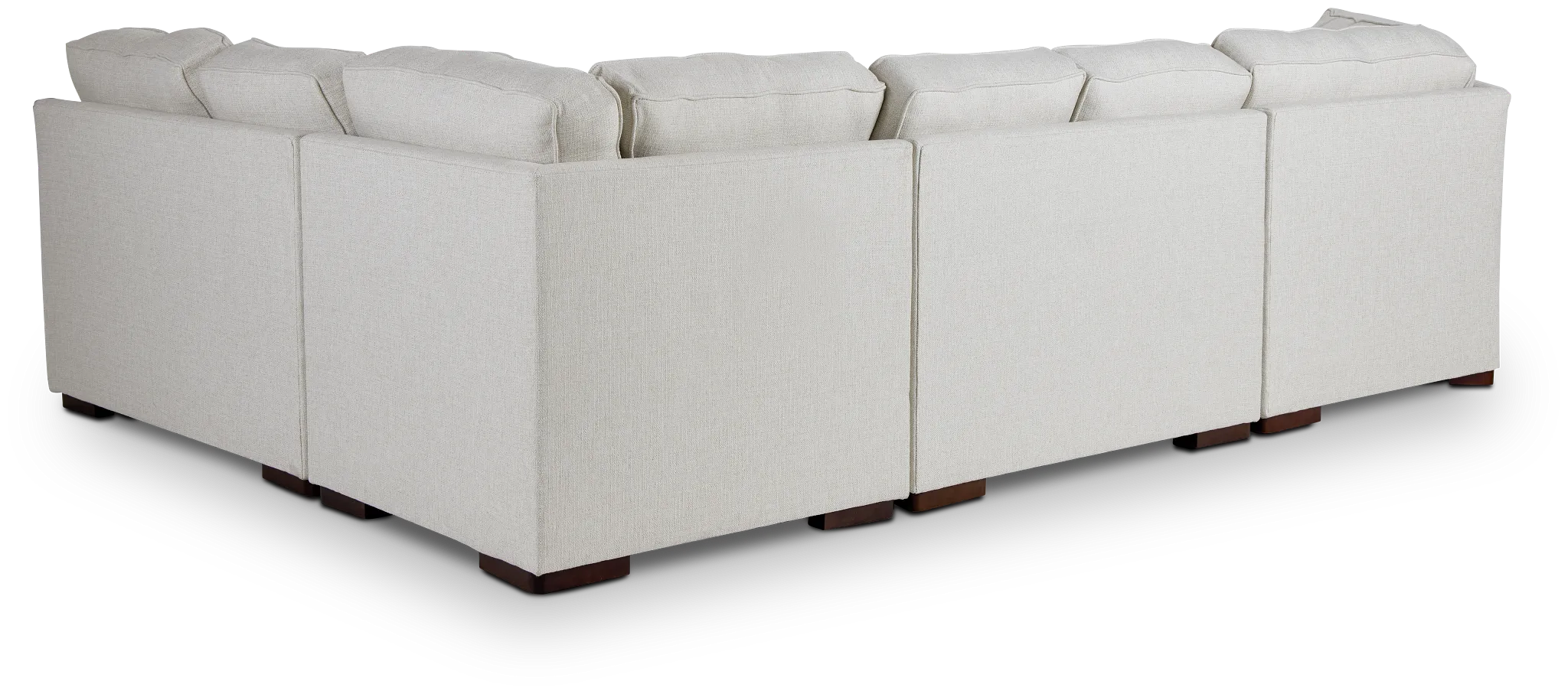 Austin White Fabric Small Left Cuddler Sectional