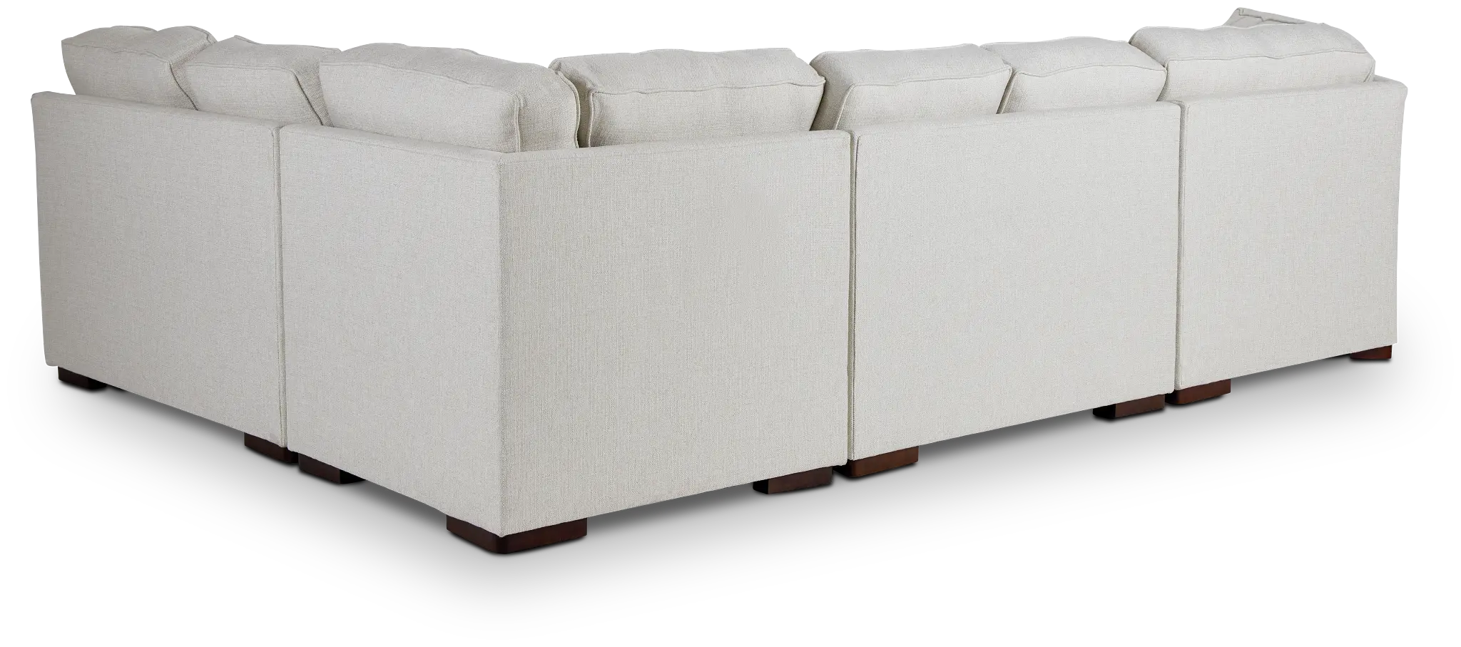 Austin White Fabric Small Left Cuddler Sectional Austin White Fabric Small Left Cuddler Sectional