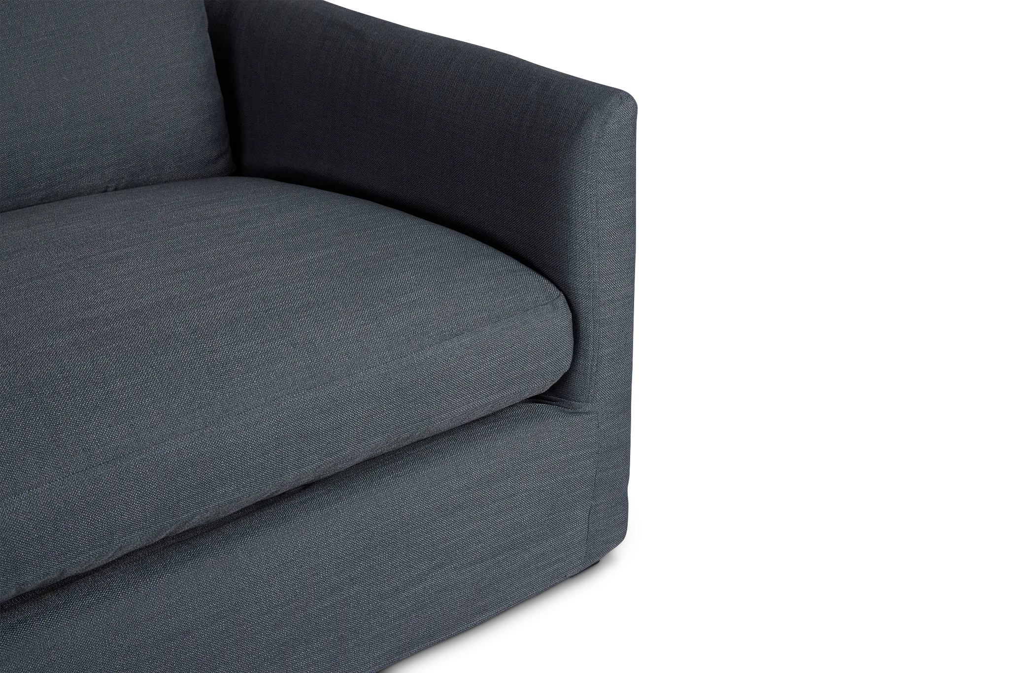 Willow Navy Fabric Small Two-arm Sectional