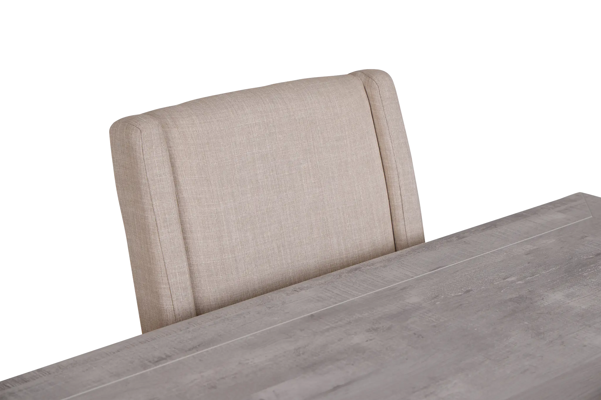 Delray White Rect Table & 4 Upholstered Chairs Delray White Rect Table & 4 Upholstered Chairs