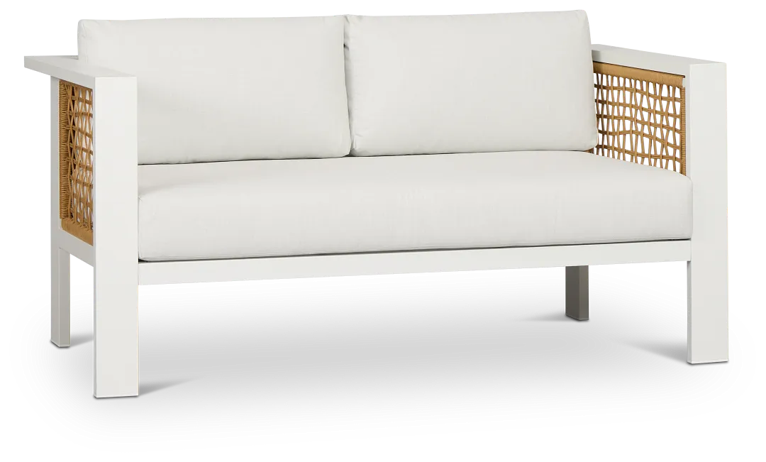 Sunrise White Loveseat