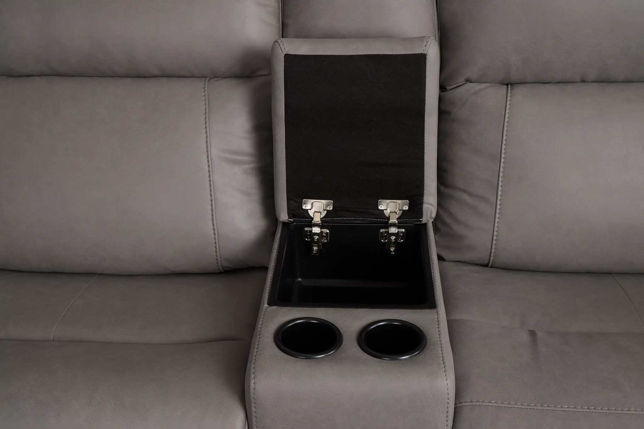 Colton Light Gray Micro Large Triple Power Reclining Two-arm Sectional Colton Light Gray Micro Large Triple Power Reclining Two-arm Sectional