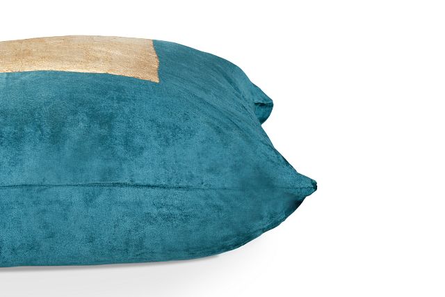 Larissa Teal Square Accent Pillow (2)