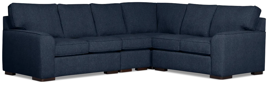 Sinclair Dark Blue Fabric Large Two-arm Sectional