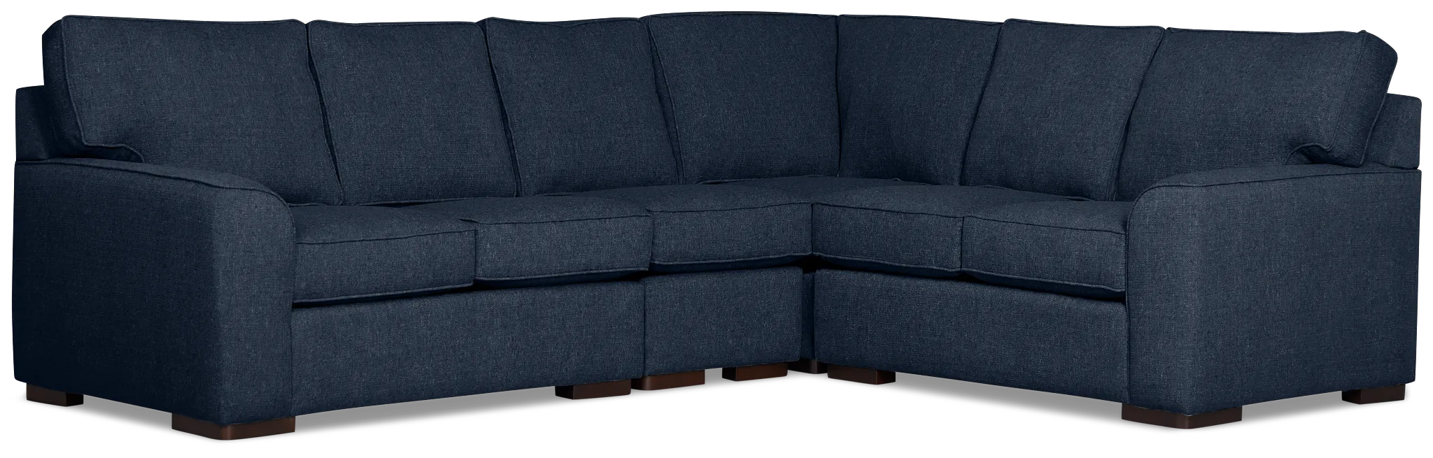 Sinclair Dark Blue Fabric Large Two-arm Sectional