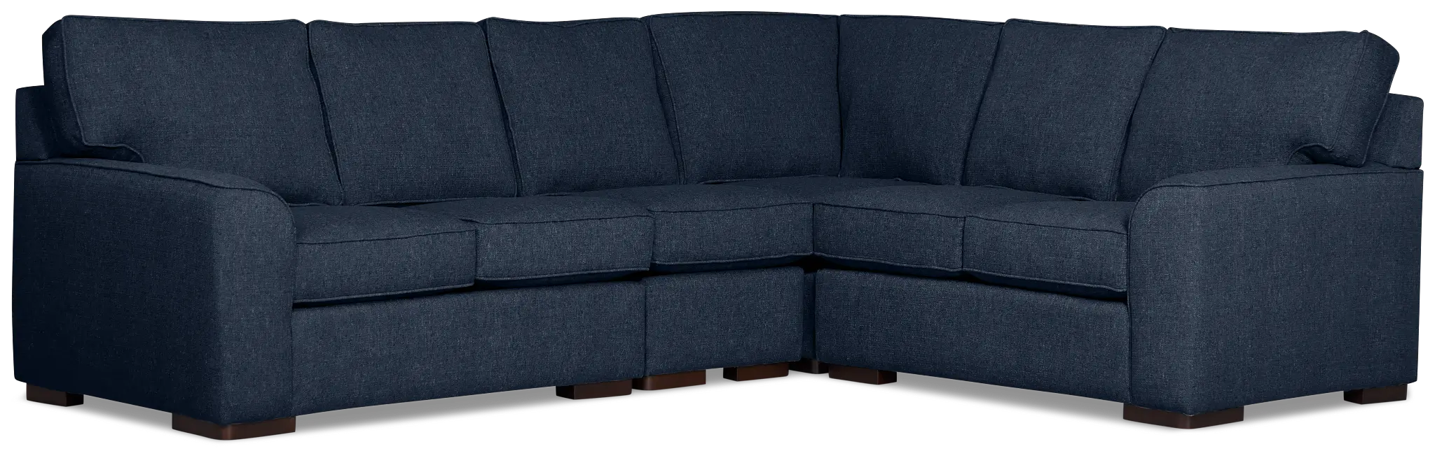 Sinclair Dark Blue Fabric Large Two-arm Sectional Sinclair Dark Blue Fabric Large Two-arm Sectional