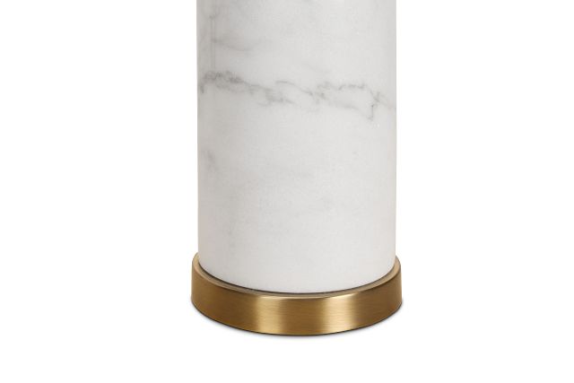 Everly White Marble Table Lamp