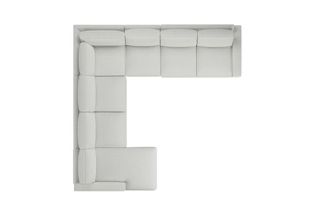 Edgewater Revenue White Large Left Chaise Sectional