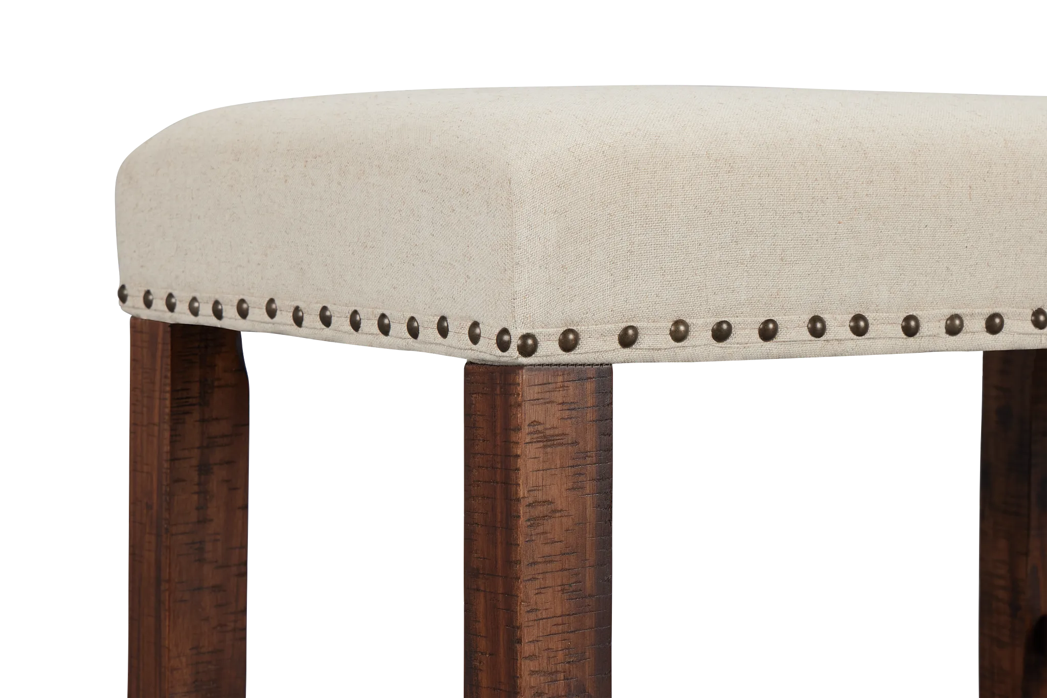 Joplin Dark Tone High Upholstered Dining Bench