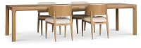 Gables Light Tone Rect Table & 4 Upholstered Chairs