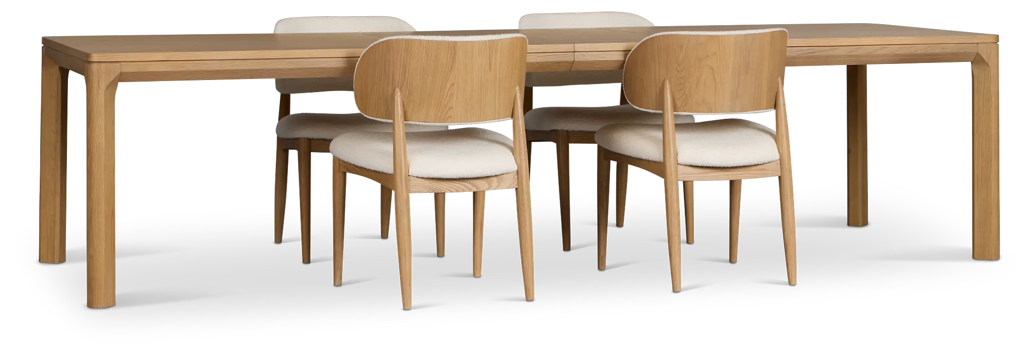 Gables Light Tone Rect Table & 4 Upholstered Chairs Gables Light Tone Rect Table & 4 Upholstered Chairs