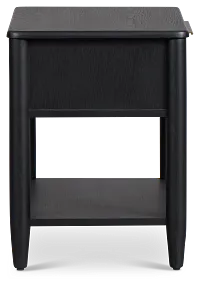 Stockton Black Large Drawer Nightstand