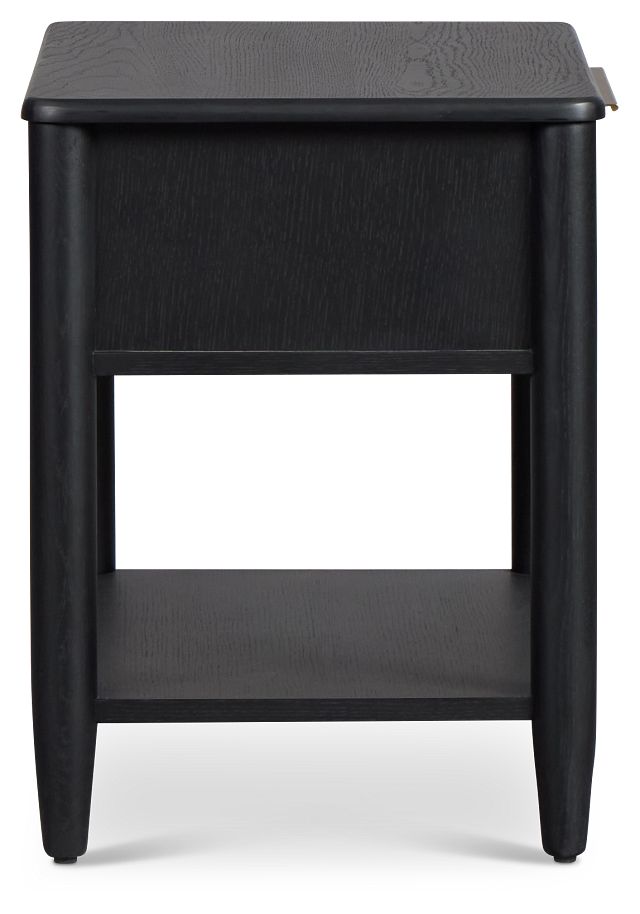 Stockton Black Large Drawer Nightstand