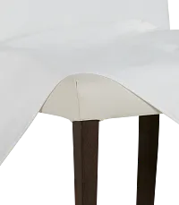 Destination White Long Slipcover Chair With Medium-tone Leg