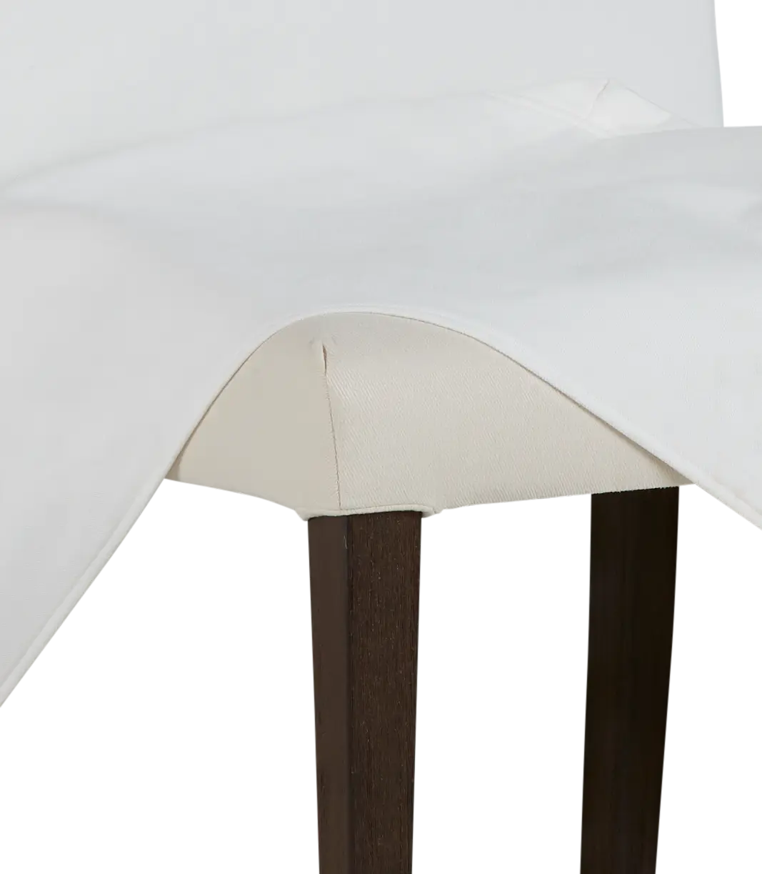 Destination White Long Slipcover Chair With Medium-tone Leg Destination White Long Slipcover Chair With Medium-tone Leg