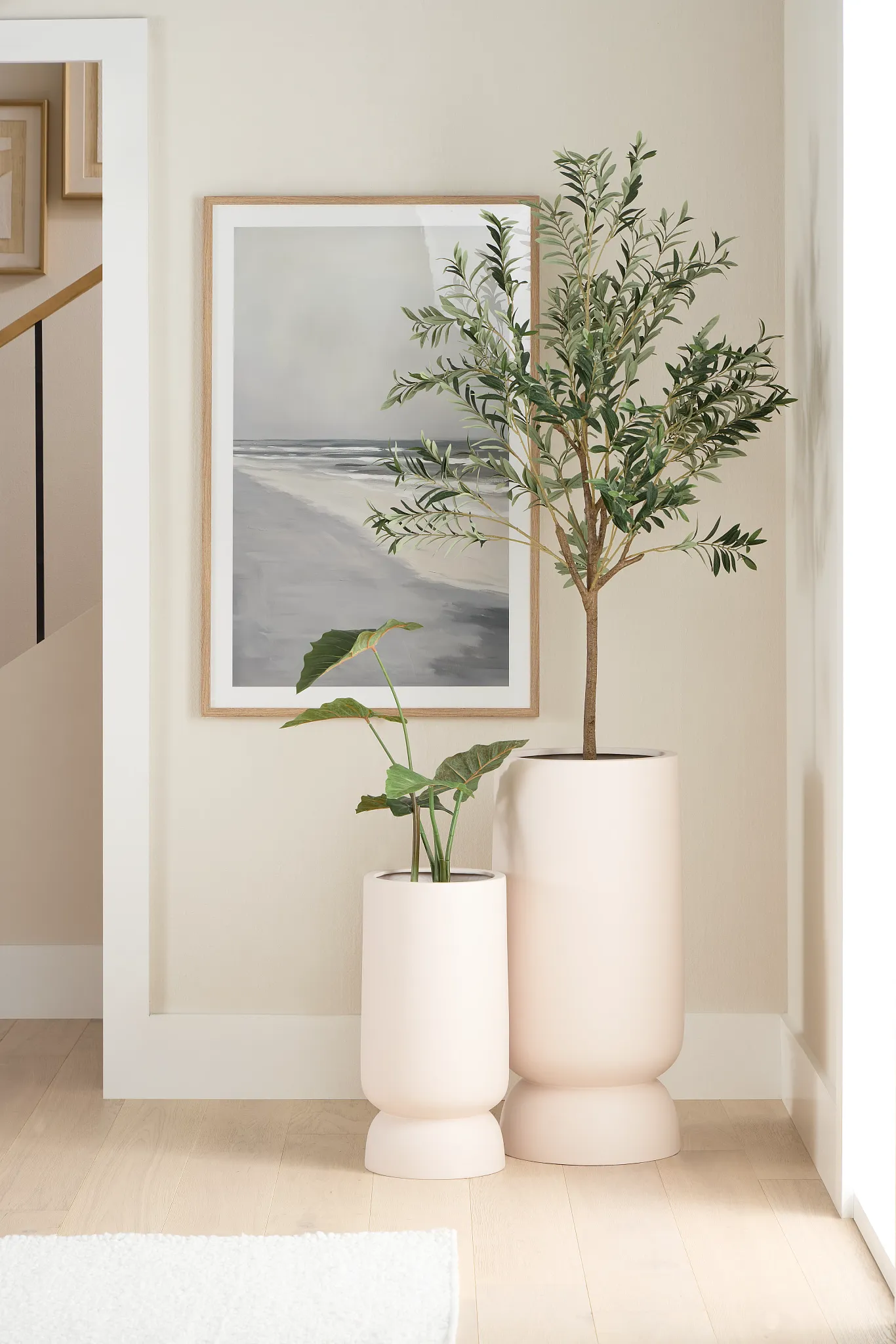 Bertha Light Blue Framed Wall Art