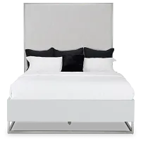 Miami White Uph Platform Bed