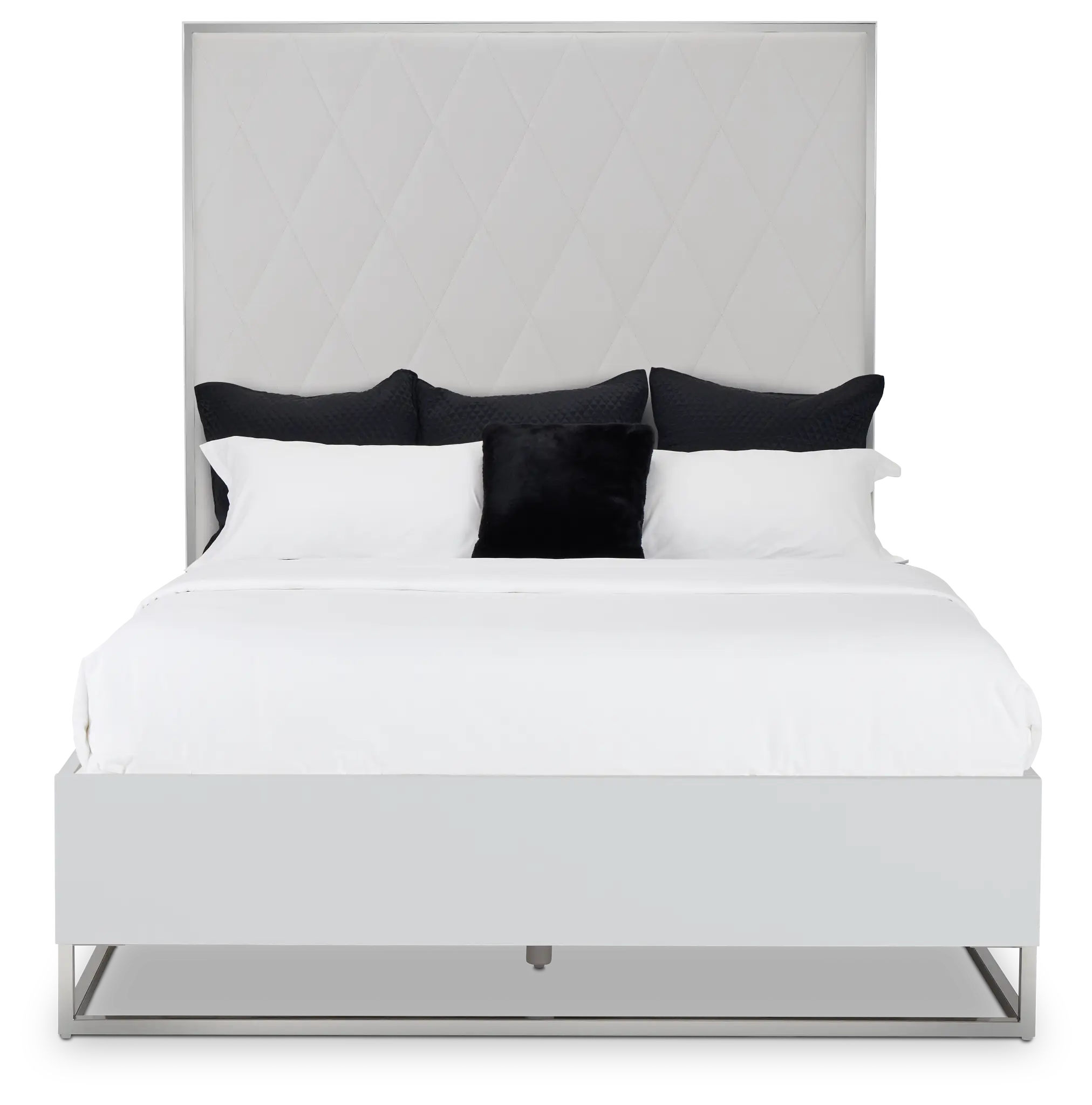 Miami White Uph Platform Bed Miami White Uph Platform Bed