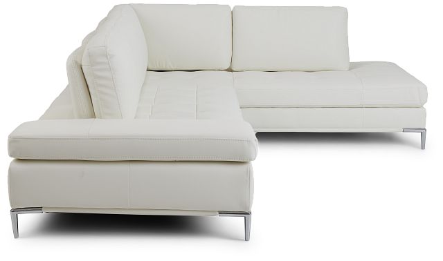 Camden White Micro Right Chaise Sectional