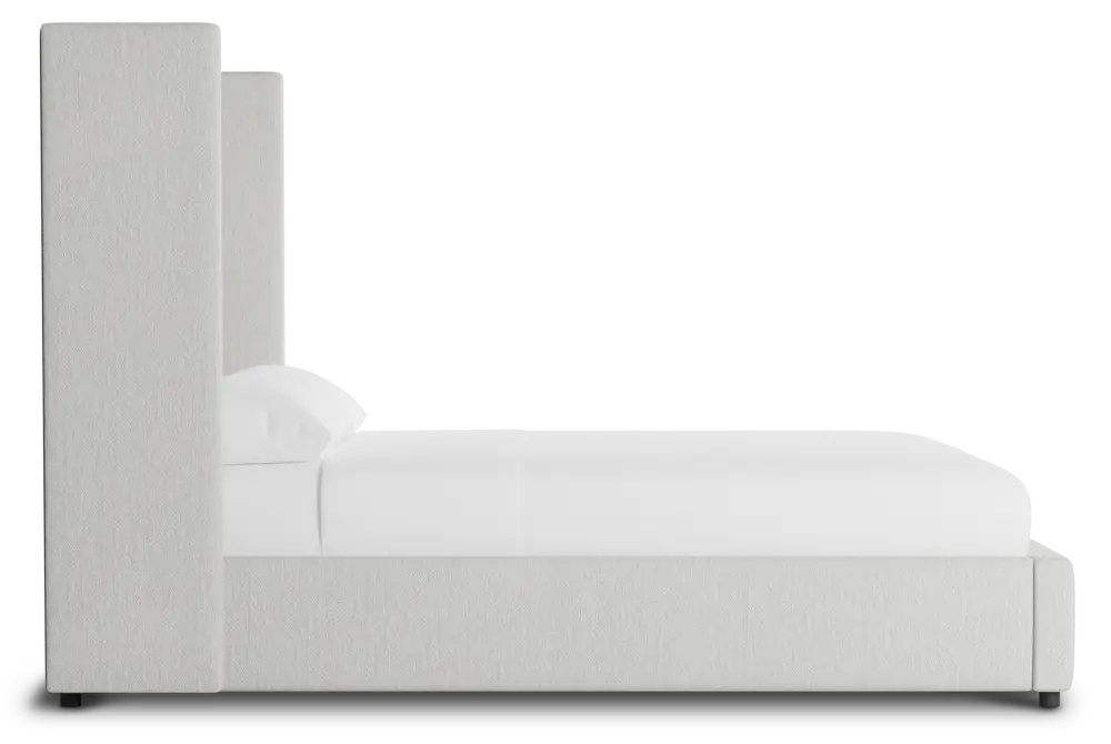 Captiva Delray Pewter 60" Upholstered Shelter Bed Captiva Delray Pewter 60" Upholstered Shelter Bed