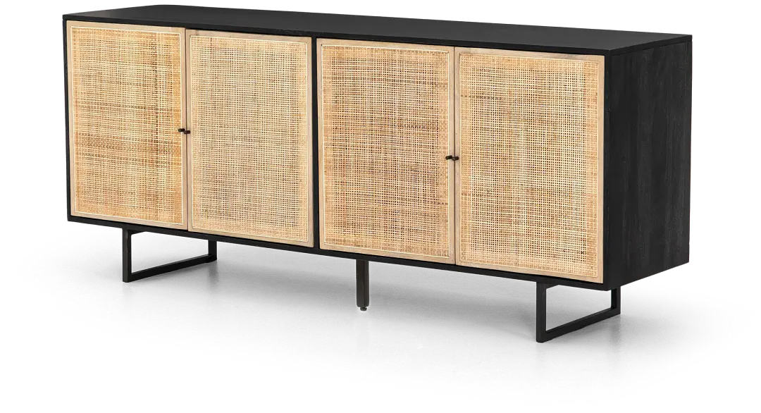 Four Hands Malibu Black Credenza Four Hands Malibu Black Credenza