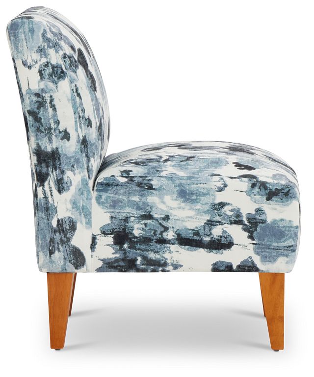 Scarlett Blue Fabric Accent Chair