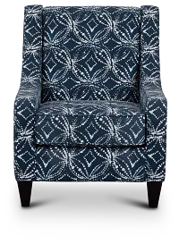 Gerardo Dark Blue Fabric Accent Chair