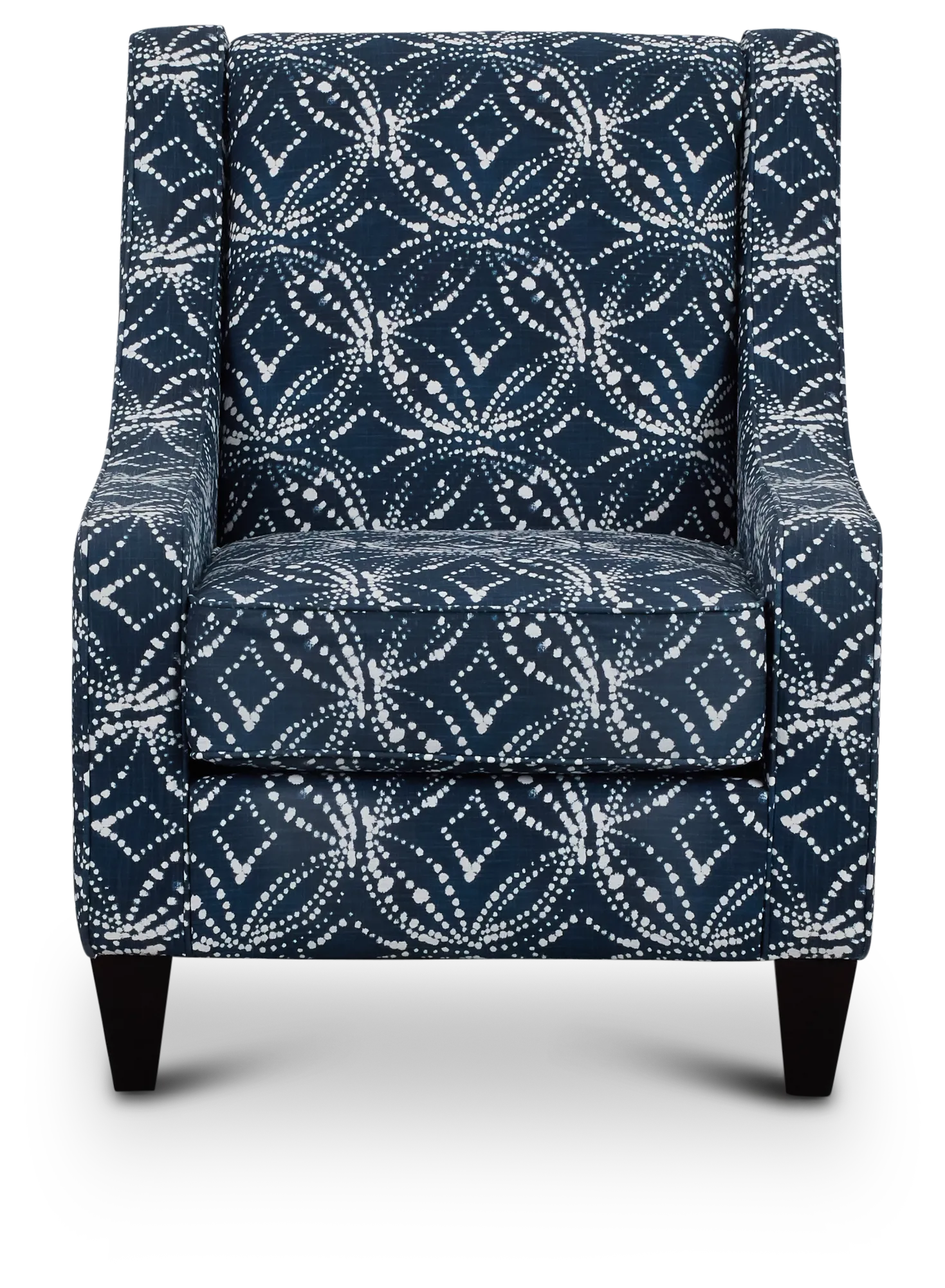 Gerardo Dark Blue Fabric Accent Chair