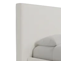 Grayton Gellar White 54" Upholstered Platform Bed
