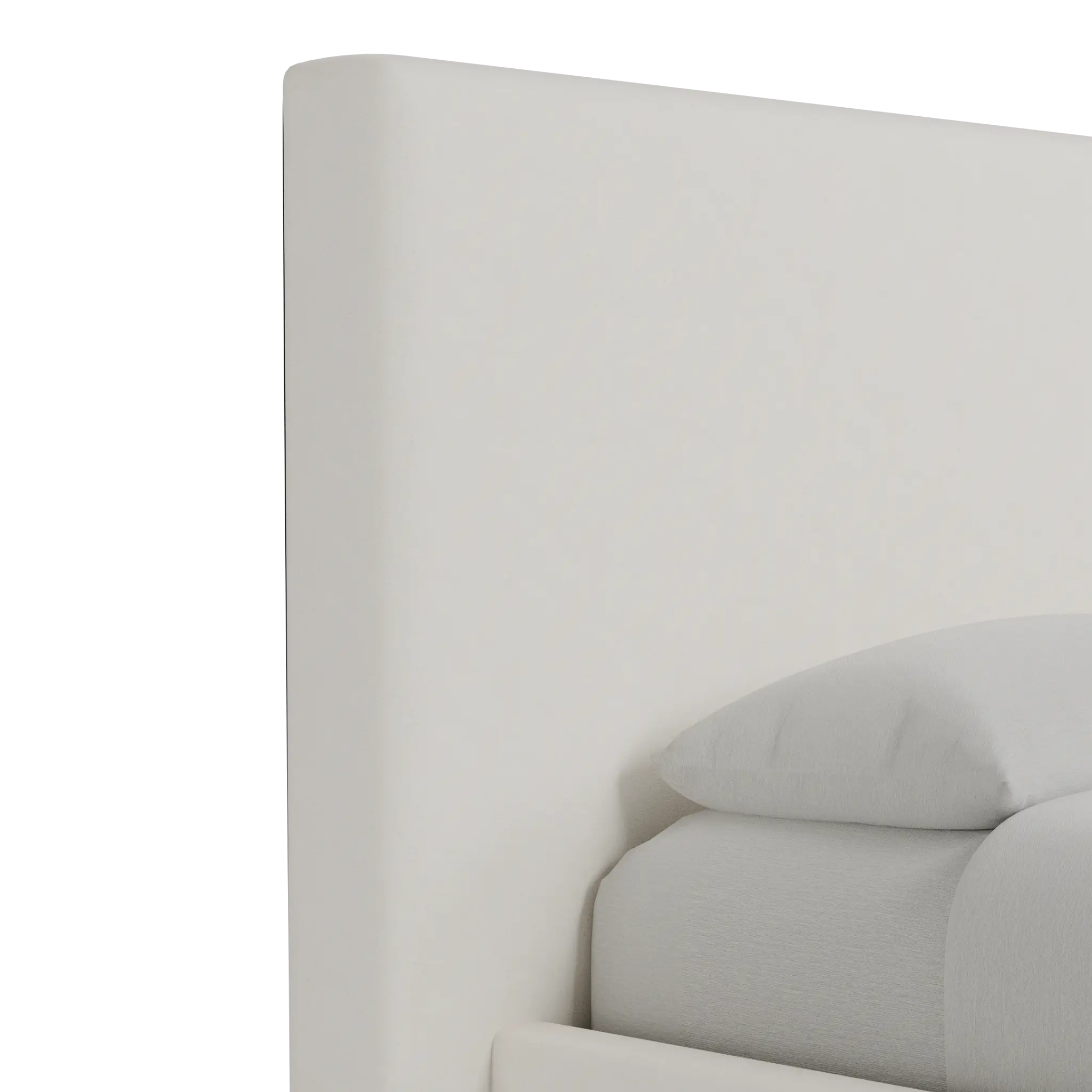 Grayton Gellar White 54" Upholstered Platform Bed Grayton Gellar White 54" Upholstered Platform Bed