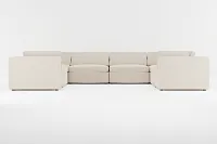 Destin Suave Beige Fabric 8-piece Modular Sectional